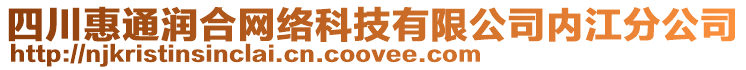 四川惠通潤合網(wǎng)絡(luò)科技有限公司內(nèi)江分公司