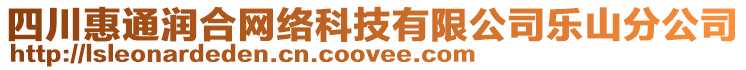 四川惠通潤合網(wǎng)絡(luò)科技有限公司樂山分公司