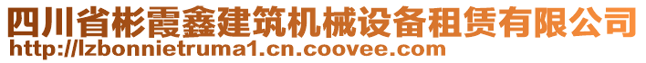 四川省彬霞鑫建筑機(jī)械設(shè)備租賃有限公司