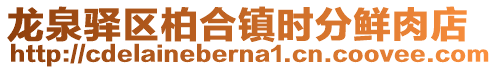 龍泉驛區(qū)柏合鎮(zhèn)時分鮮肉店