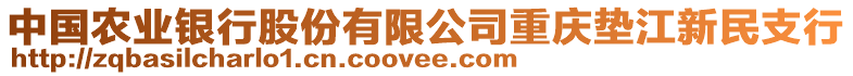 中國(guó)農(nóng)業(yè)銀行股份有限公司重慶墊江新民支行