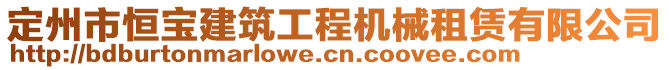 定州市恒寶建筑工程機(jī)械租賃有限公司