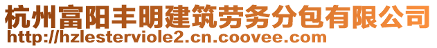 杭州富陽(yáng)豐明建筑勞務(wù)分包有限公司