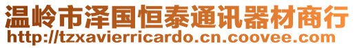溫嶺市澤國恒泰通訊器材商行