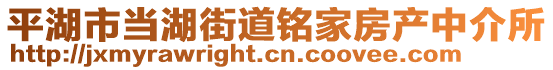 平湖市當(dāng)湖街道銘家房產(chǎn)中介所