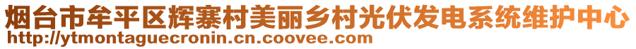 煙臺(tái)市牟平區(qū)輝寨村美麗鄉(xiāng)村光伏發(fā)電系統(tǒng)維護(hù)中心