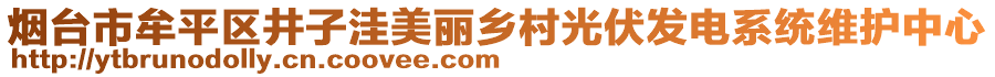 煙臺(tái)市牟平區(qū)井子洼美麗鄉(xiāng)村光伏發(fā)電系統(tǒng)維護(hù)中心