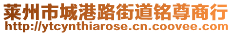 萊州市城港路街道銘尊商行