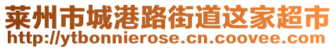 萊州市城港路街道這家超市