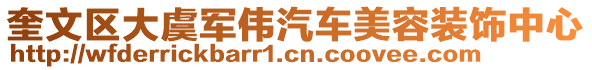 奎文區(qū)大虞軍偉汽車美容裝飾中心