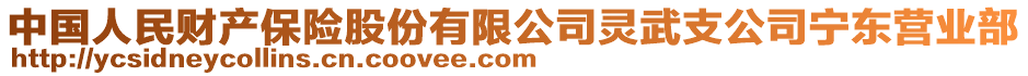 中国人民财产保险股份有限公司灵武支公司宁东营业部