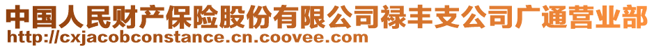 中國人民財產(chǎn)保險股份有限公司祿豐支公司廣通營業(yè)部