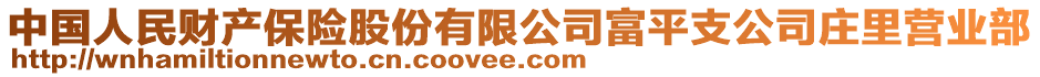 中國人民財產(chǎn)保險股份有限公司富平支公司莊里營業(yè)部