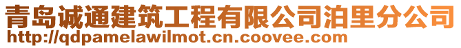 青島誠通建筑工程有限公司泊里分公司