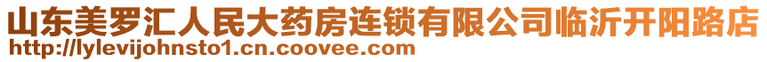 山东美罗汇人民大药房连锁有限公司临沂开阳路店