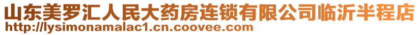 山東美羅匯人民大藥房連鎖有限公司臨沂半程店