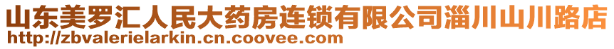 山東美羅匯人民大藥房連鎖有限公司淄川山川路店