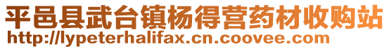 平邑縣武臺(tái)鎮(zhèn)楊得營藥材收購站