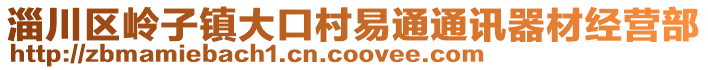 淄川區(qū)嶺子鎮(zhèn)大口村易通通訊器材經(jīng)營(yíng)部