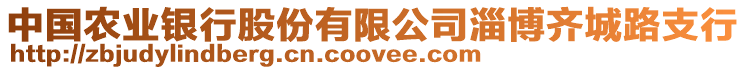 中國農(nóng)業(yè)銀行股份有限公司淄博齊城路支行