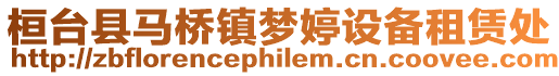 桓臺縣馬橋鎮(zhèn)夢婷設備租賃處