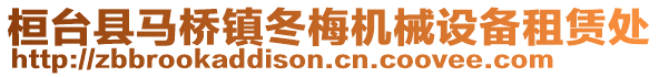 桓臺縣馬橋鎮冬梅機械設備租賃處