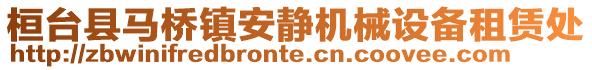 桓臺縣馬橋鎮安靜機械設備租賃處