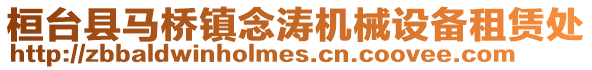 桓臺縣馬橋鎮念濤機械設備租賃處