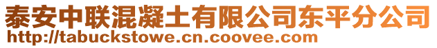 泰安中聯混凝土有限公司東平分公司
