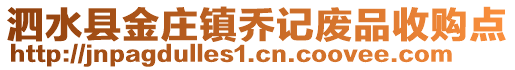 泗水縣金莊鎮(zhèn)喬記廢品收購點(diǎn)