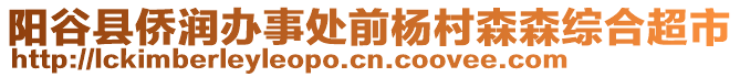 陽谷縣僑潤辦事處前楊村森森綜合超市