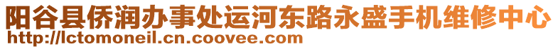陽谷縣僑潤辦事處運河東路永盛手機維修中心