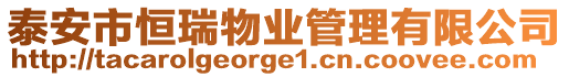 泰安市恒瑞物業(yè)管理有限公司