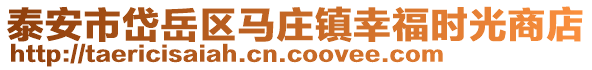 泰安市岱岳區馬莊鎮幸福時光商店