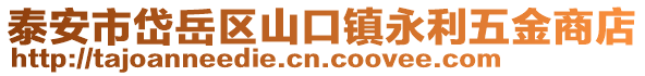 泰安市岱岳區(qū)山口鎮(zhèn)永利五金商店