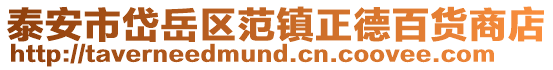 泰安市岱岳區范鎮正德百貨商店