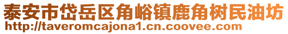 泰安市岱岳區(qū)角峪鎮(zhèn)鹿角樹民油坊