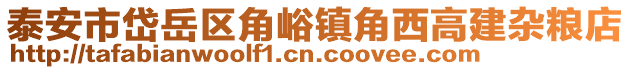 泰安市岱岳區角峪鎮角西高建雜糧店