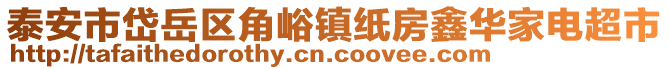 泰安市岱岳區角峪鎮紙房鑫華家電超市