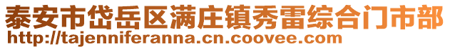 泰安市岱岳區滿莊鎮秀雷綜合門市部