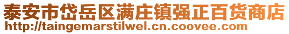 泰安市岱岳區(qū)滿莊鎮(zhèn)強(qiáng)正百貨商店