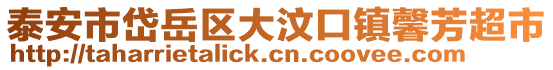 泰安市岱岳区大汶口镇馨芳超市