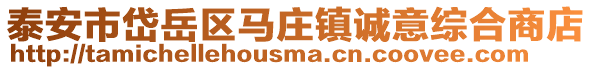 泰安市岱岳區(qū)馬莊鎮(zhèn)誠意綜合商店