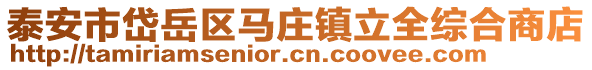 泰安市岱岳區馬莊鎮立全綜合商店