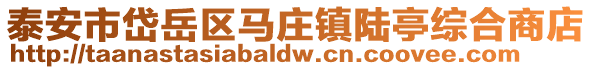 泰安市岱岳區馬莊鎮陸亭綜合商店