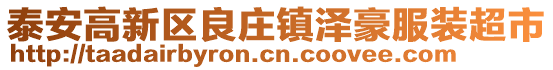 泰安高新區良莊鎮澤豪服裝超市