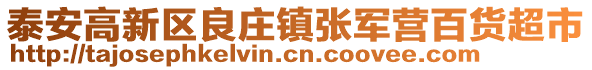 泰安高新區良莊鎮張軍營百貨超市