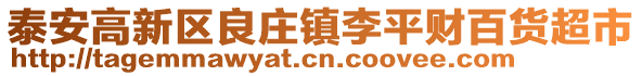 泰安高新區(qū)良莊鎮(zhèn)李平財(cái)百貨超市