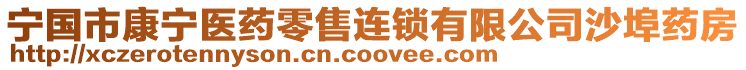 寧國市康寧醫(yī)藥零售連鎖有限公司沙埠藥房