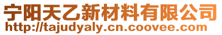 寧陽(yáng)天乙新材料有限公司